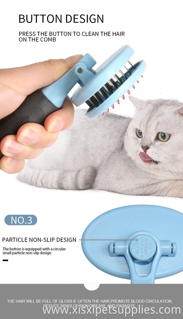 Factory Wholesale Self Cleaning Pet Hair Brush Cat Dog Grooming Slicker Brush With Sticky Beads